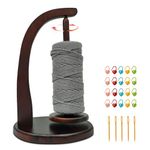 Yarn Holder Spinner for Crocheting Rotating,Crochet Yarn Holder Stand for Knitting and Crocheting,Wooden Magnetic pendulum Yarn Spinner Holder,Gifts for People Who Crochet