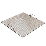 Sunrise Stainless Steel Fryer Screen with Handles (Solid Screen) (1, 17.5" x 17.5" x 2")