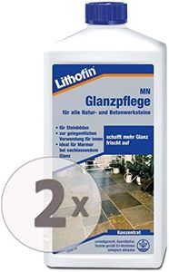 Lithofin MN Glanzpflege 2 l - Erstbehandlung von geschliffenen rauen matten Belägen - Marmor Steinböden