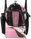 Tolaccea Girls Baseball Bag, Youth Baseball Backpack, Bat Bag for Baseball, T-Ball & Softball Equipment, Baseball Bat Backpack with Helmet Holder, Shoes Compartment and Fence Hook