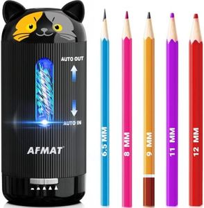 AFMAT Electric Pencil Sharpener, Fully Automatic, for 6.5-12mm Pencils