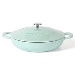 Martha Stewart 3.5-Quart Enameled Cast Iron Dutch Oven Braiser - Martha Blue