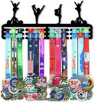 Resama Gymnastics Medal Hanger Holder Display Rack for Awards Ribbons Personalized Medal Sports Themed Race Ribbon Holder for Wall Metal Display for Men Boy Girl Kid