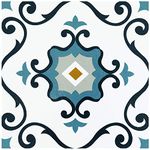 Retro Self Adhesive 12-Inch Vinyl Floor Tiles, 20 Tiles - 12" x 12", Mid Century Modern Slate Pattern - Peel & Stick, DIY Flooring for Kitchen, Dining Room, Bedrooms & Bathrooms by Achim Home Decor