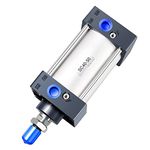 INVENTO 1Pcs Pneumatic Air Cylinder SC 40 X 50, 40mm Bore 50mm Stoke Air Cylinder Double Action Single Rod Single Acting