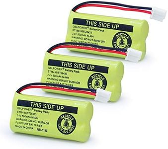 QBLPOWER BT18433 BT28433 BT184342 BT284342 BT1011 BT-1011 2.4V 500mAh Ni-MH Replacement Battery Cordless Phone CS6209 CS6219 CS6229 DS6151 89-1330-01-00 CPH-515D (3 Pack)