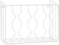 SimpleHouseware Wall Door Mount Kitchen Wrap Organizer Rack, White