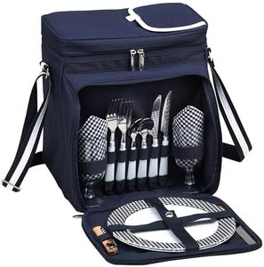 Picnic at Ascot Original Insulated Picnic Basket/Cooler Equipped with Service for 2- Designed, Assembled & Quality Approved in the USA