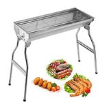 ITTA Portable Outdoor Camping BBQ Grill, Heavy-duty Folding Charcoal Picnic BBQ Grill Stoves. (4.5)