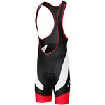 FDX Cycling Bib Shorts Men’s - 3D Padded Bicycle Tights with Mesh Straps, Zip Pocket, Anti-Chafe Leg Grippers - Breathable Summer Cycle Apparel - Excellent Performance and Better Fit (Blk/Red-XL)