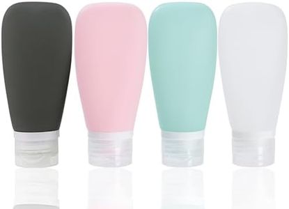 Travel Bottles for Toiletries - Vitibiet Leak Proof Travel Size Shampoo and Containers Squeezable Silicone Tubes, Carry On Approved Refillable Travel Accessories Essentials 90ML/3OZ