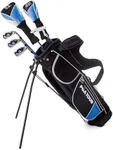 PGA TOUR GS1 Series Junior 10-Piece Golf Club Set, L, Blue, Right Handed, Ages 8-12 Years, Height Range 56-62"