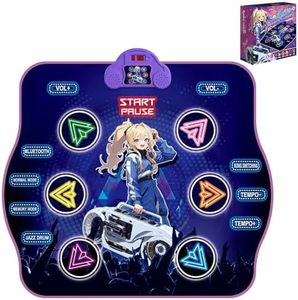 Aucrsozk Niños Alfombras de Baile para 3+ Años con Bluetooth, Música Alfombras Baile Niñas Juguetes con 16 Modos de Juego, Electrónico Dance Mat con Cambio de Canci�ón para Regalo Festivo