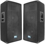 Seismic Audio 100T Pair of Dual 10-Inch PA DJ Club Speakers 600 Watts Pro Audio Band