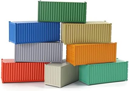 8pcs Mixed Different 20ft Freight Container HO Scale Model Train Accessories 1:87 20 Foot Container C8720