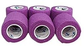 PintoMed – 6 X Purple X 5CM X 4.5M - Cohesive Bandage Stretched, Self-Adhesive Flexible Bandages, First Aid Sports Wrap Bandages Pack Individually for Medical, Sports and Veterinary use.