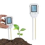 Mcbazel Soil Meter,3 in 1 Digital Plant Soil Moisture Meter with PH/Moisture/Temperature for Garden, Lawn, Farming and House/Outdoor Plants