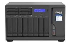 QNAP TVS-h1288X-W1250-16G 12 Bay NAS – Intel Xeon W-1250 CPU, 16GB DDR4 ECC RAM, 12 bay (8 x 3.5” & 4 x 2.5”), 2 x M.2 22110/2280 NVMe, 2 x 10GbE, 4 x 2.5GbE