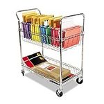 Alera Carry-All Mail Cart, 2-Shelf,