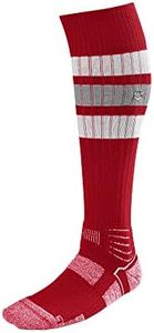EvoShield Pro-SRZ™ Striped Game Socks - Scarlet, Large