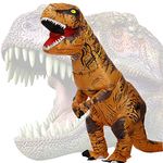 JASHKE Inflatable Costume Dinosaur Inflatable Costumes Trex Costume Inflatable Halloween Costumes Adult(Brown)