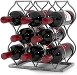 will's Tabletop Wine Rack - Imperial Trellis (8 Bottle, Silver) – Freestanding countertop Wine Rack and Wine Bottle Storage, Perfect Wine Gifts and Accessories for Wine Lovers, no Assembly Required