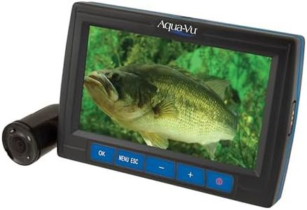 Aqua-Vu Micro Stealth 4.3 Underwater Fishing Pocket Camera, 4.3” LCD, High Resolution Full Color Camera, Auto Infrared Lights, 50 Ft Durable Cable for Fishing and Ice Fishing, Blue Edition