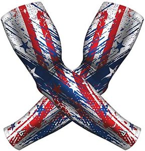 Compression Arm Sleeves For Sun Protection upf 50+ - Athletic Baseball Basketball Golf Football Sun Sleeves - Cooling Sleeves To Cover Arms - Driving Sun Protector - Tattoo Cover Up Sleeve