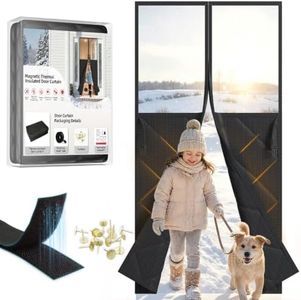 ZTIONHD Magnetic Thermal Insulated Door Curtain Fits 72x80inch Sliding Door