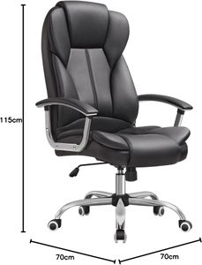 SONGMICS Office Chair – Ergonomic Desk Chair, Ink Black