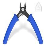 VCELINK Side Cutters Wire Cutters Precision Flush Cutters Small Cable Snips Diagonal Pliers Ideal for Electronic Industry Repair, Jewelry Processing, DIY Model Making 129mm Blue