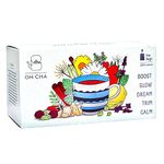 OH CHA - Assorted Tea Bags | 100% Natural Green Tea Sampler Pack | Trim, Dream, Calm, Boost and Glow | Green Tea for Weight Loss, Detox & Natural Care for Hair, Skin, Sleep | Wellness Tea | 20 Assorted Green Tea Bags