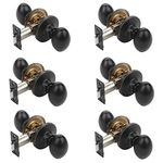 Dynasty Hardware ASP-82-12P Aspen Door Knob Passage Set, Aged Oil Rubbed Bronze, Contractor Pack (6 Pack)