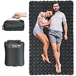 TRATHM Double Sleeping Pad Inflatable Sleeping Pad for Camping Ultralight Camping Mattress Pad 2 Person Camping Pad Air Mattress for Backpacking