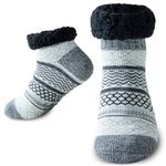 Cirorld Slipper Fluffy Socks for Women Men, Warm Bed Socks Christmas Socks, Winter Thick Fuzzy Socks Slipper Socks With Grippers, One Size Non Slip 5-11