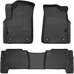 Husky Liners Weatherbeater Floor Mats | Fits 2019-2024 Infiniti QX80/Nissan Armada | Front & 2nd Row, 3-pc Black - 95671