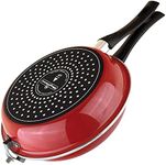 MAGEFESA ® Frittata spanish tortilla frying pan, 9.4 in, red, double layer non-stick frying pan, vitrified steel, compatible with all types of fire, including induction, Dishwasher safe, Ergonomic