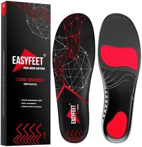 Anti-Fatigue Plantar Fasciitis Shoe Insoles - High Arch Support Insoles - Inserts Orthotics Men Women - Heel Arch Feet Pain Flat Feet - Work Boot Insoles Hiking Running - Core - XL