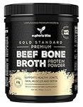 Euphoria Bliss Beef Bone Broth Powder 400g | Sweden Grass Fed | No Hormones or Additives | Unflavoured High Grade Beef Bone Broth | Kosher & Halal