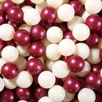 GUESVOT Red Ball Pit Balls - Crush Proof Plastic Balls for Ball Pit Pack of 100pcs Set for Toddlers Ball Pool Playtent Tunnels with Reusable Storage Bag - 2.16 Inch (Beige+Red)