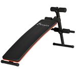 Soozier Sit Up Bench Core Workout Adjustable Thigh Support Foldable For Home Gym Exercise Black