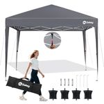 Sekey 3m x 3m One-Touch Pop Up Gazebo – Instant Setup, Heavy Duty & Waterproof 1000mm, Includes 4 Weight Bags for Extra Stability – Perfect for Outdoor Events, Camping, Markets, Grey