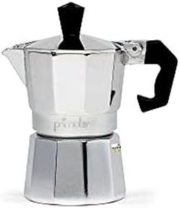 Primula Classic Stovetop Espresso and Coffee Maker, Moka Pot for Italian and Cuban Café Brewing, Greca Coffee Maker, Cafeteras, 1 Espresso Cup, Silver