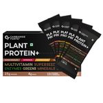 Carbamide Forte Plant Protein Powder - Plant Based Protein Powder with Multivitamin, Minerals, Superfoods, Pea Protein, Digestive Enzymes | 5 Flavors Protein Powder - Pack Of 20