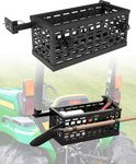 LARIFULL Tractor Tool Box Tractor Tool Holder Tray with Bracket,24"x10"x10" Heavy Duty Multi-Function Implement Holder Rack Fit for John Deere/Kubota Tractors