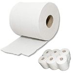 6 x Large Lint Free Cleaning Paper Towel (Each 195mm x 150m) Industrial Cleaning Tissue Roll