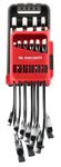 Facom - Set of 10 Metric and Inch Combination Ratchet Spanners - 467B.JP10 - Compact and Easy to Use - Chemical Resistant - Long Life - Portable Case