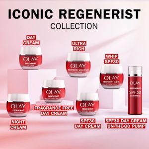 Olay Regenerist Day Face Cream SPF 30 – Anti-Wrinkle Moisturiser with Niacinamide & Peptides, 50ml