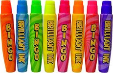 Thomas and Anca 15ml Neon Ink Slimline Bingo Dabbers Pack of 8 for Bingo Fun Bingo Tickets