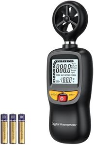 ALLmeter Handheld Digital Anemometer Wind Speed Meter with Temperature | Accurate Air Flow Meter for HVAC Vents, Sailing, Boating & Hiking | Backlit LCD Wind Gauge